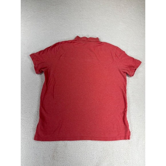 Polo by Ralph Lauren Men Sz 2XL Reddish Orange Custom Fit 1/4 Button Down Shirt - Picture 3 of 7